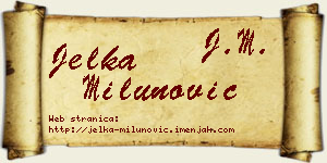 Jelka Milunović vizit kartica